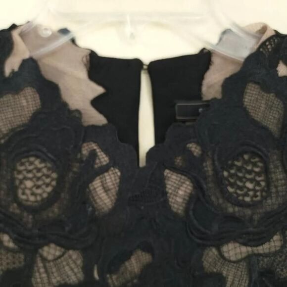 BCBGMAXAZRIA Black Lace Sleeveless Cocktail Dress XXS - Picture 7 of 9